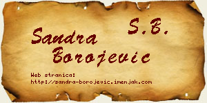 Sandra Borojević vizit kartica